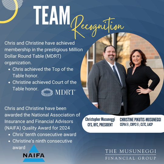 Christopher and Christine Naifa recognition